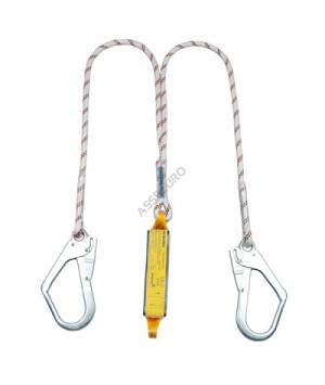 Double lanyard made of braided cord CE2022L F1