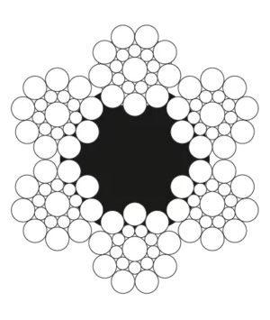 Канат стальной ГОСТ 3077-80, EN 12385-4, 6x19S-FC
