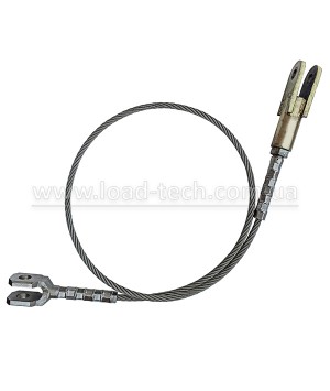 Канатная оттяжка со стальной втулкой