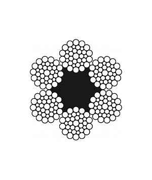 Канат ГОСТ 7668-80, EN 12385-4, 6x36WS-FC оцинкованный