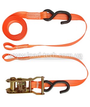 Ratchet tie downs for fastening motorcycles