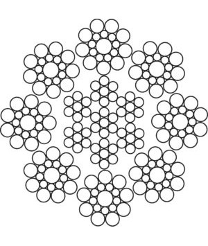 Канат сталевий EN 12385-5, 8X19S-IWRC вантажолюдський