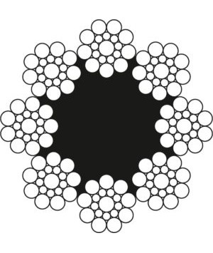 Канат сталевий EN 12385-5, 8X19S-FC вантажолюдський