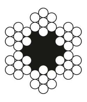 Канат стальной  ГОСТ 3069-80, EN 12385-4, 6X7-FC