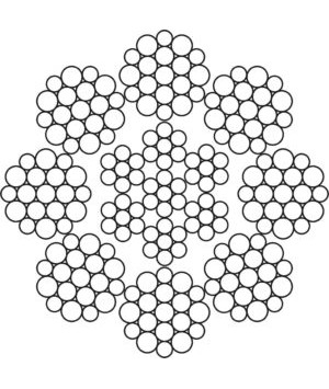 Канат сталевий EN 12385-5, 8x19W-IWRC вантажолюдський