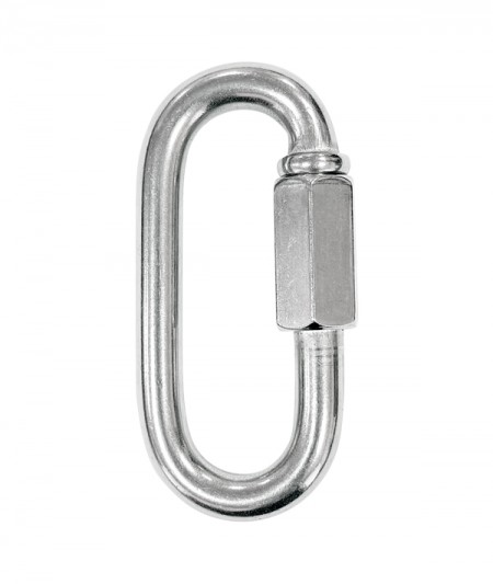 Stainless STRAIGHT SNAP HOOK WITH SAFETY SCREW DIN 5299