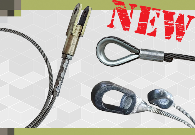 канатні відтяжки сі сталевою, алюмінієвою та конусною втулками